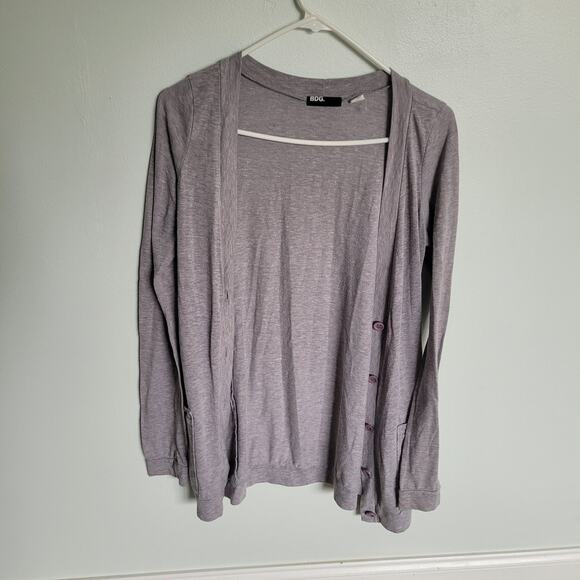 BDG Women's Long Sleeve Gray Button Up Sweater Cardigan Size Medium - Picture 7 of 11